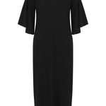 Black Ruffled Sleeve Dress no background