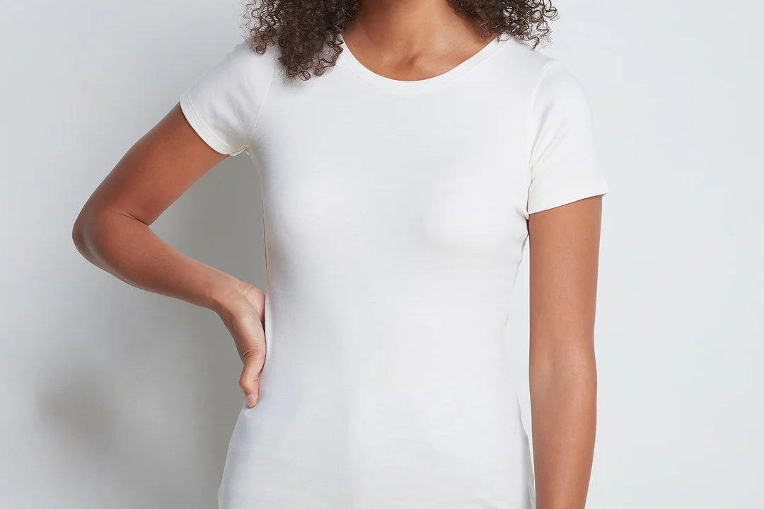 Short Sleeve Crew Neck Cotton Modal Blend T-shirt