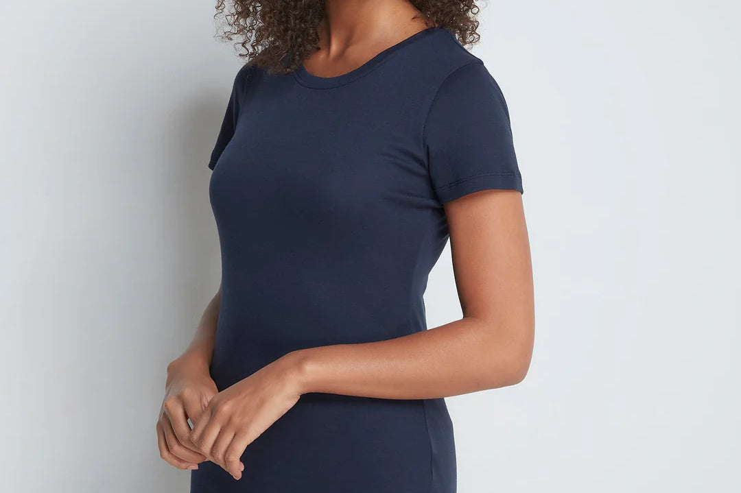 Short Sleeve Crew Neck Cotton Modal Blend T-shirt
